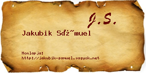 Jakubik Sámuel névjegykártya